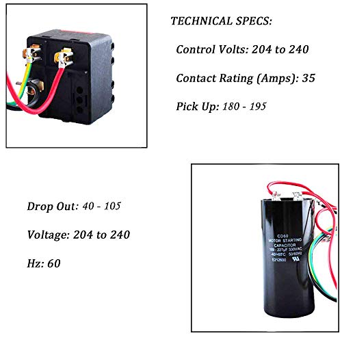 Wadoy CSR-U2 Hard Start kit for 3.5 to 5 Ton Units, HVAC Hard Start Kit for Air Conditioner, AC Hard Start Capacitor Kit - Image 5