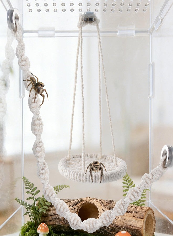 Addveyra Jumping Spider Bridge Climbing Rope Swing Terrarium Enclosure Accessories - Image 3