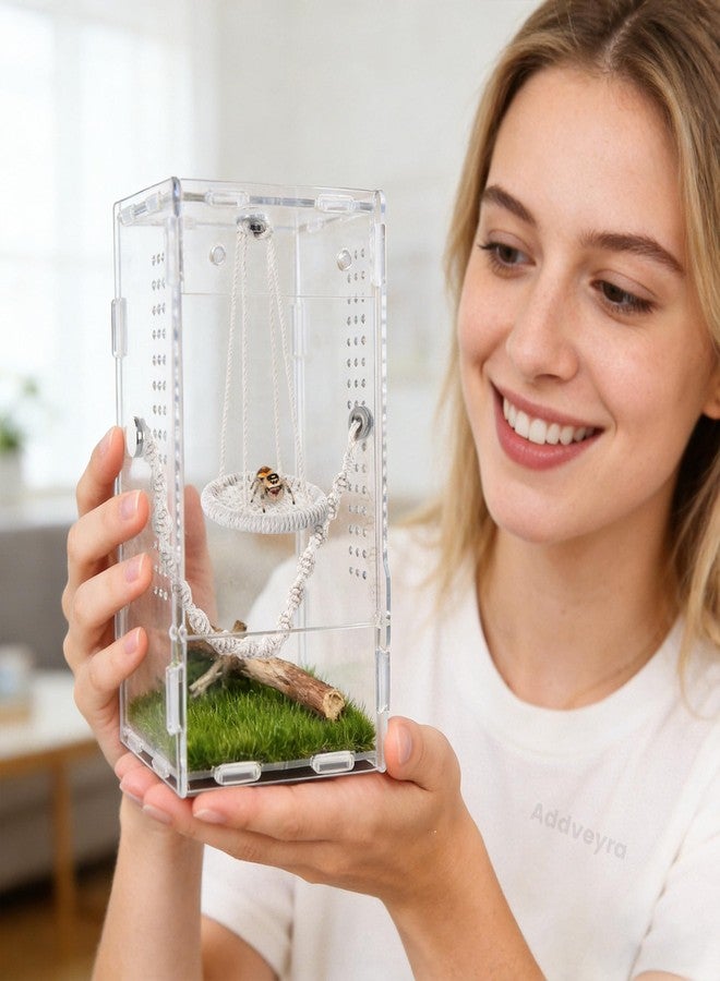 Addveyra Jumping Spider Bridge Climbing Rope Swing Terrarium Enclosure Accessories - Image 2