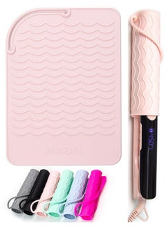 Flat Iron Heat Resistant Silicone Mat For Curling Iron Hair Tools Travel Case Heat Resistant Hot Tool Mat Hair Straightener Heat Pad Curling Iron Sleeve For Counter Size 9 X 6.5