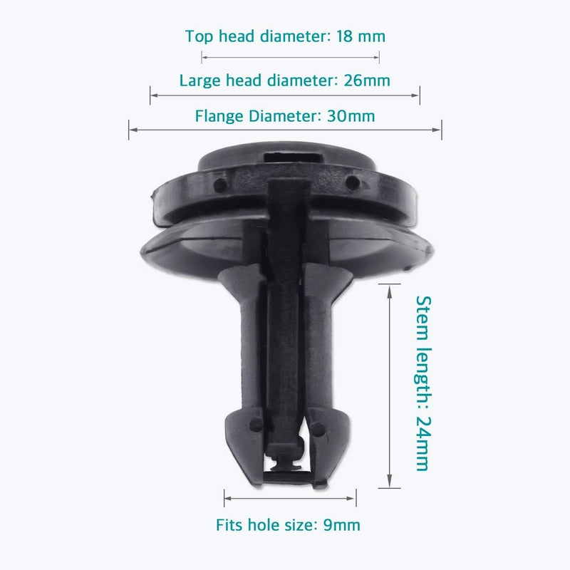 Lantee 10 Pcs Front Bumper Air Dam Deflector/Lower Valance Push Retainer Clips for GM 15733971 - Fit for Chevrolet Silverado, Tahoe, Suburban, Sierra, Colorado & Avalanche - Image 2