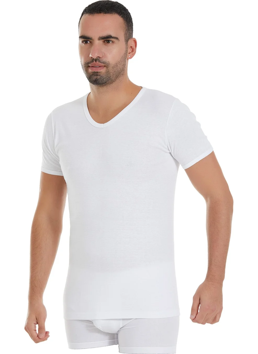 Yıldız Çamaşır Stars Laundry Stars 3-Piece 100% Cotton Rib V Neck T-Shirt Q60