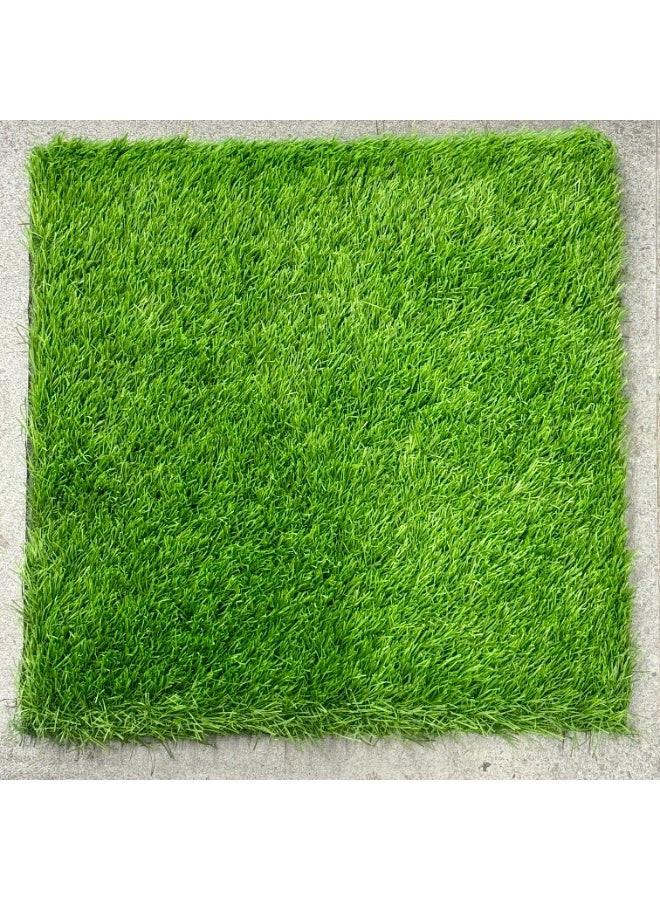 terrain TerraPlay Turf Play Tiles – Artificial Grass Rubber Flooring for Kids’ Areas, Home Gyms & Outdoor Use – 50×50 cm – Pack of 4  - Image 1