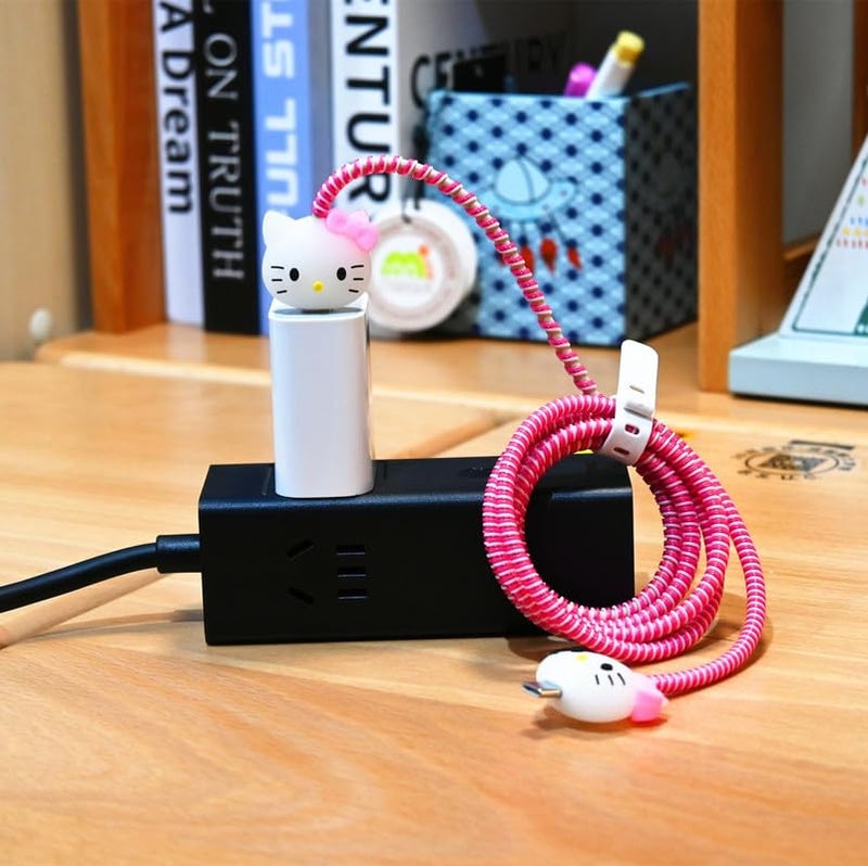 FACTOTECH USB C to USB C Cable Protector for all iPhones, iPads, MacBooks, Samsungs,Vivos,OPPOs,Onepluss,Realmes Mobiles-HELLO KITTY - Image 2