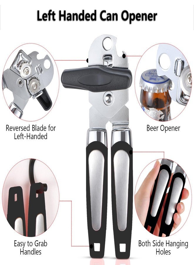 Eleckey Left handed Can Opener and Bottler Openers, Left hand Kitchen Tools Utensils for Lefty Adults/People (Black) - Image 2