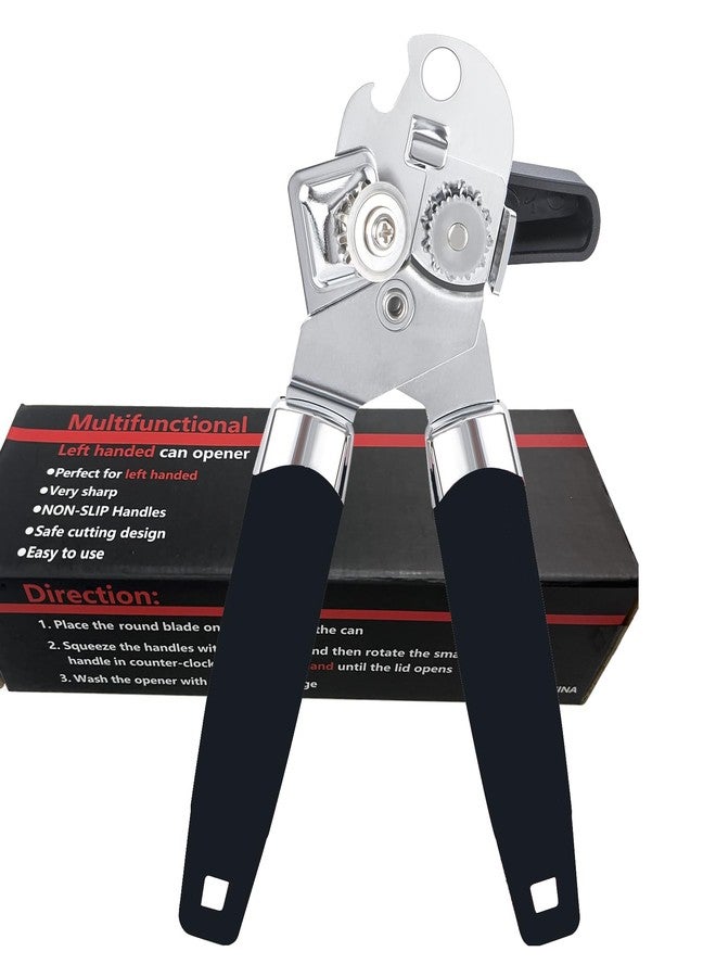 Eleckey Left handed Can Opener and Bottler Openers, Left hand Kitchen Tools Utensils for Lefty Adults/People (Black) - Image 1