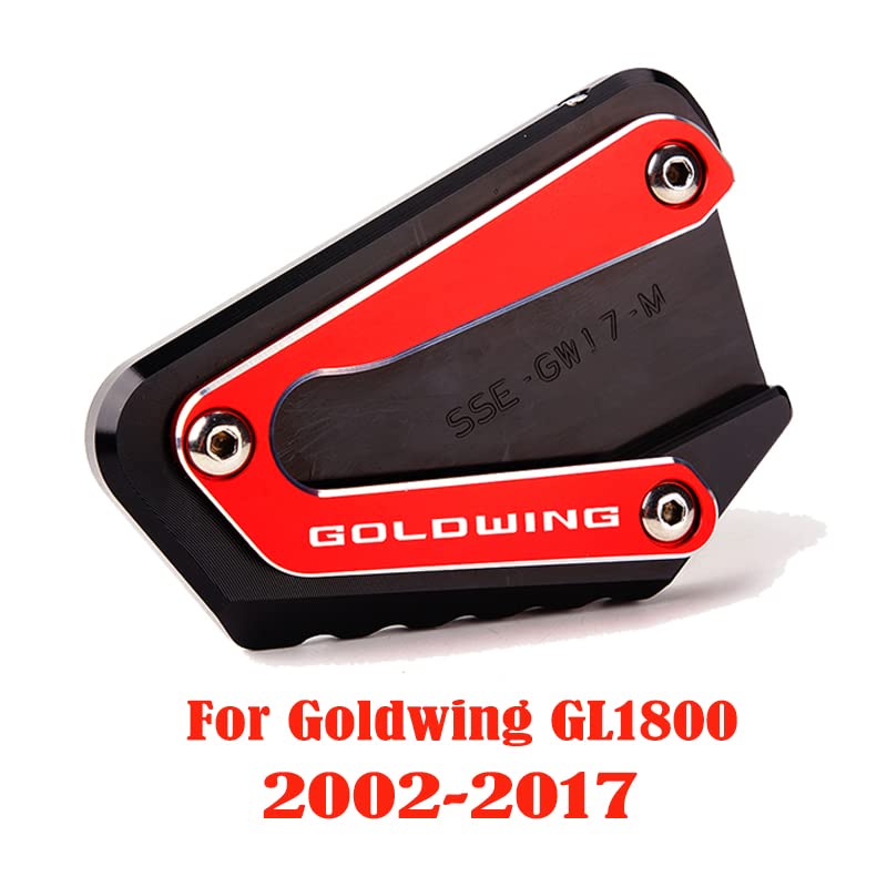 Generic MOWOK For Honda Goldwing GL1800 2002-2017 and 2018-2023 Goldwing GL1800 1800 Motorcycle Side Stand Extension Kickstand foot Pad (Year 2002-2017 (Red)), SSE-GW22/GW17-M-GOLDWING  - Image 2