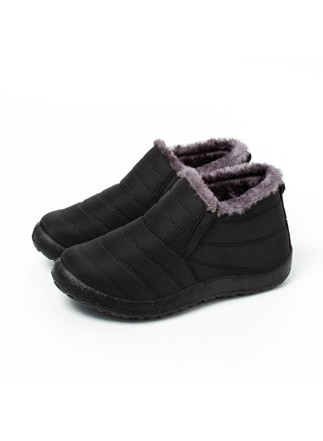 Spot 35-47 Warm And Non-slip, Casual Lightweight Umbrella Cloth Snow Boots For Lazy People, Pu Dropshipping