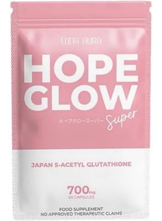 LUNA AURA LUNA AURA HOPE GLOW Light -Green Tea Dandelion+Japan Glutathione  and Collagen500mg 30CAPSULES | Best Price KSA | Riyadh, Jeddah