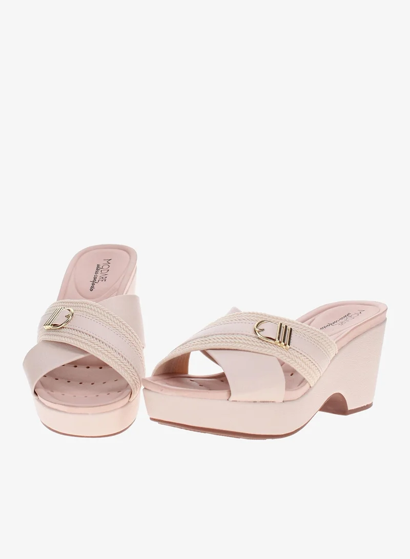 Modare Cream Modare Women’s Flat Summer Footwear – Lightweight Slip-On Comfort with Stylish Casual Design for Women | Best Price UAE
