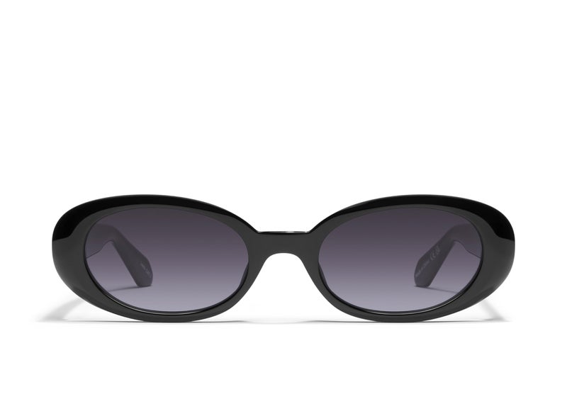Quay - Womens Sunglasses, Round Lenses with UV Protection (Felt Cute, Black) - Image 1