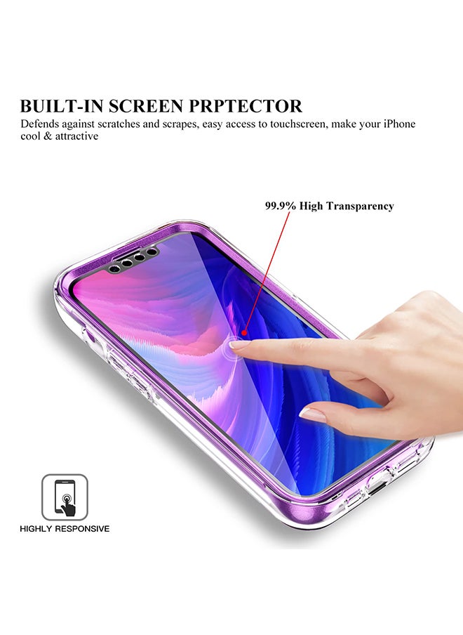 O Ozone Case for iPhone 14 Pro MaxSlim Full-Body Smooth Gloss Finish Marble Shockproof Bumper Stylish Phone Cases Cover for Men Women-Purple  - Image 5