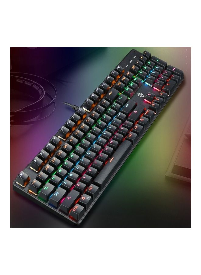 NIBEMINENT 104-Key Illuminated Mechanical Keyboard Black - Image 3