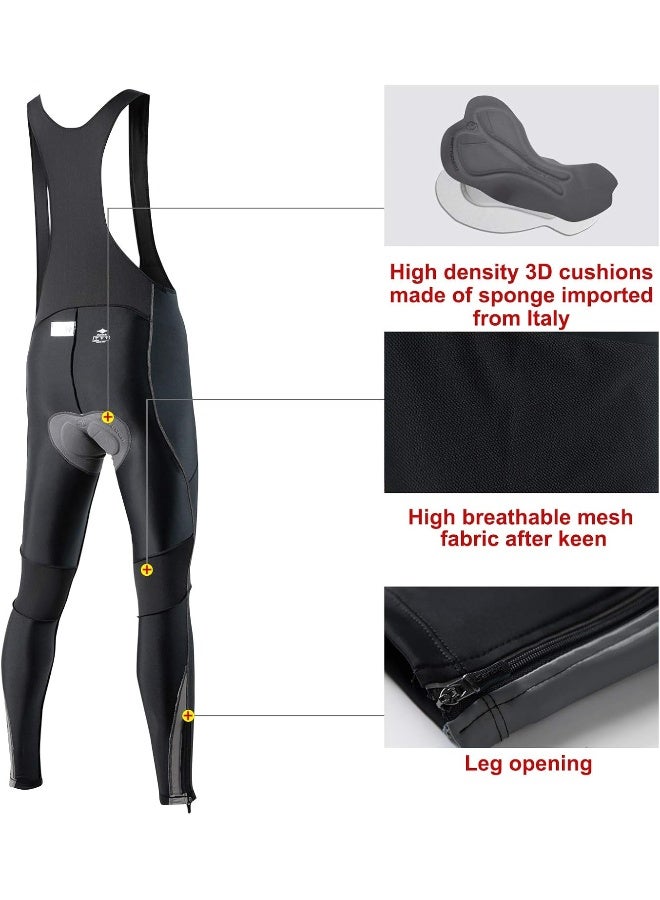 Santic Cycling Bib Tights Men Padded Cycling Bib Pants Long Padded with Pocket - Image 5