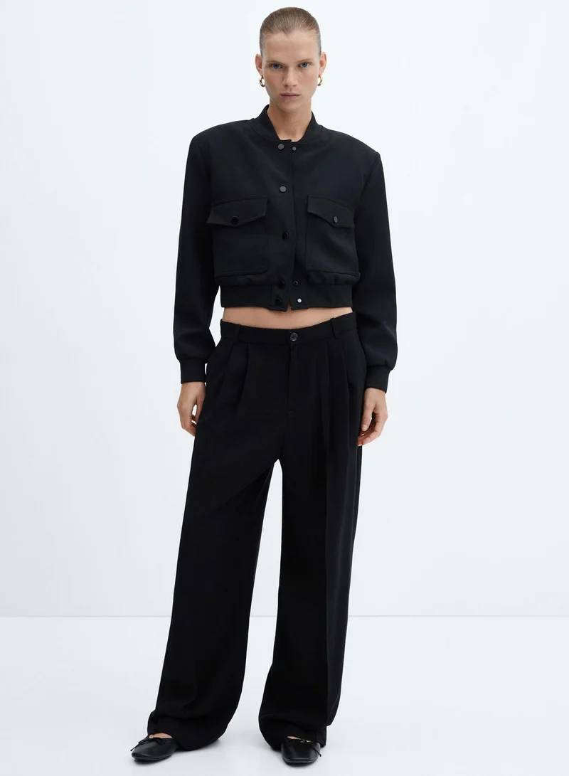 MANGO Button Detail Jacket