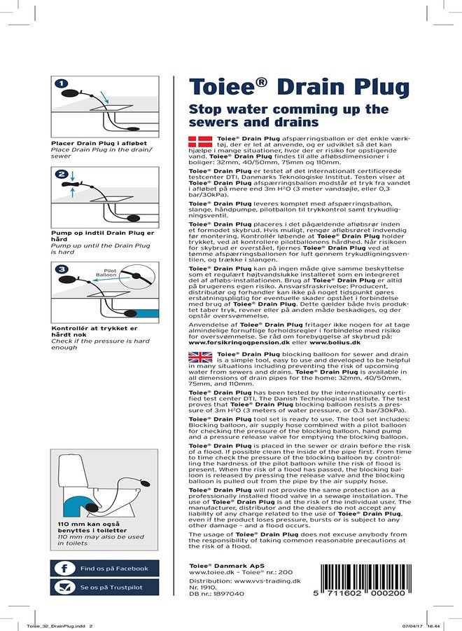 Toiee Drain Plug (Drain Plug to Protect Cloud Cracks) - 32 mm - Image 2