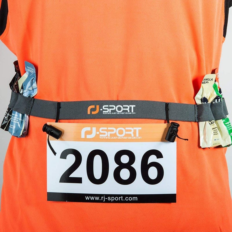RJ-Sport Race Number Belt - Triathlon Race Belt BIB Holder with 6 Energy Gel Loops for Triathalon, Marathon, Running and Cyclying - Image 5