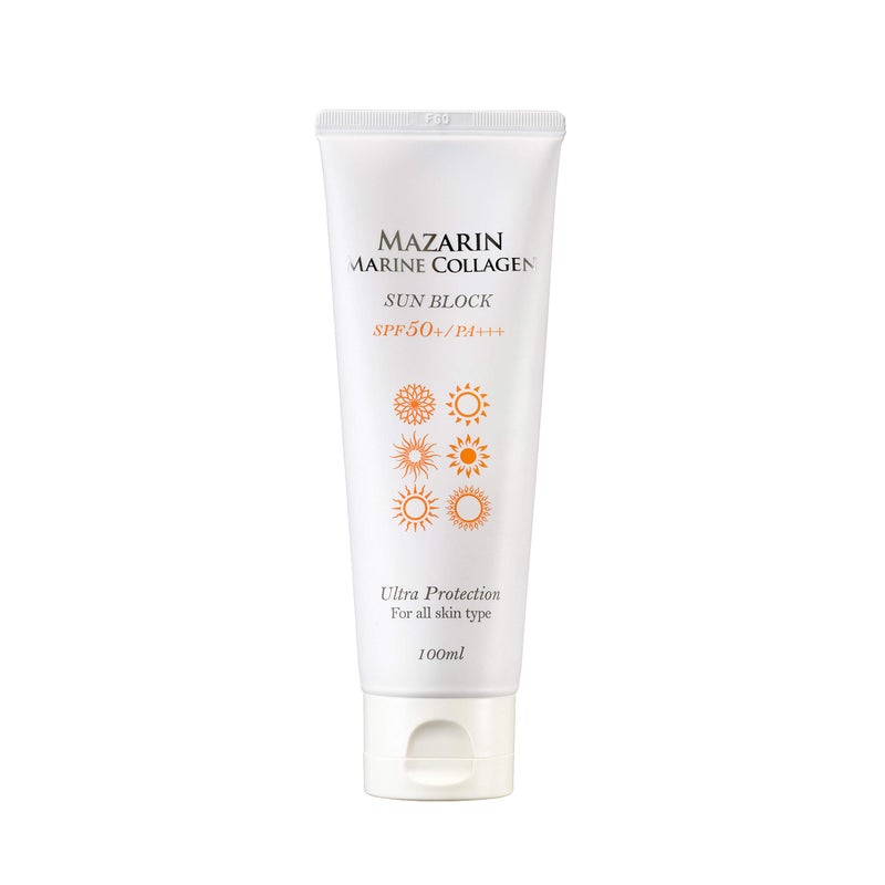 Rosee Mazarin Marine Collagen Sun Screen SPF50+ PA+++ Big Size 100ml For All Skin Type/3 IN 1(Brightening+Anti-Wrinkle+Sun Screen)/Made In Korea - Image 1