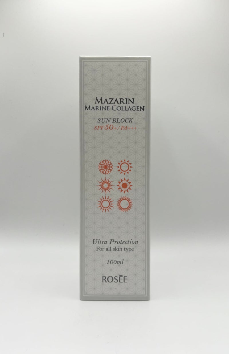 Rosee Mazarin Marine Collagen Sun Screen SPF50+ PA+++ Big Size 100ml For All Skin Type/3 IN 1(Brightening+Anti-Wrinkle+Sun Screen)/Made In Korea - Image 2