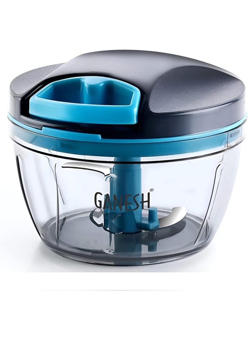 GANESH - Wonder Kitchen Dori Handy Vegetable and Fruit Manual Onion Dry Fruit Salad Maker Vegetable Quick String Chopper Machine, Cutter – 3 Stainless Steel Blades (470 ml, Grey) - Image 1