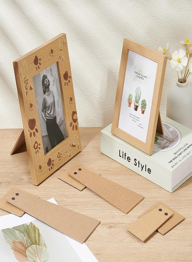 BENECREAT 5 Pcs Easel Back, 5 Sizes Photo Frame Easel, Self-Adhesive Replacement Stand for Back of the Photo Frame - Image 4