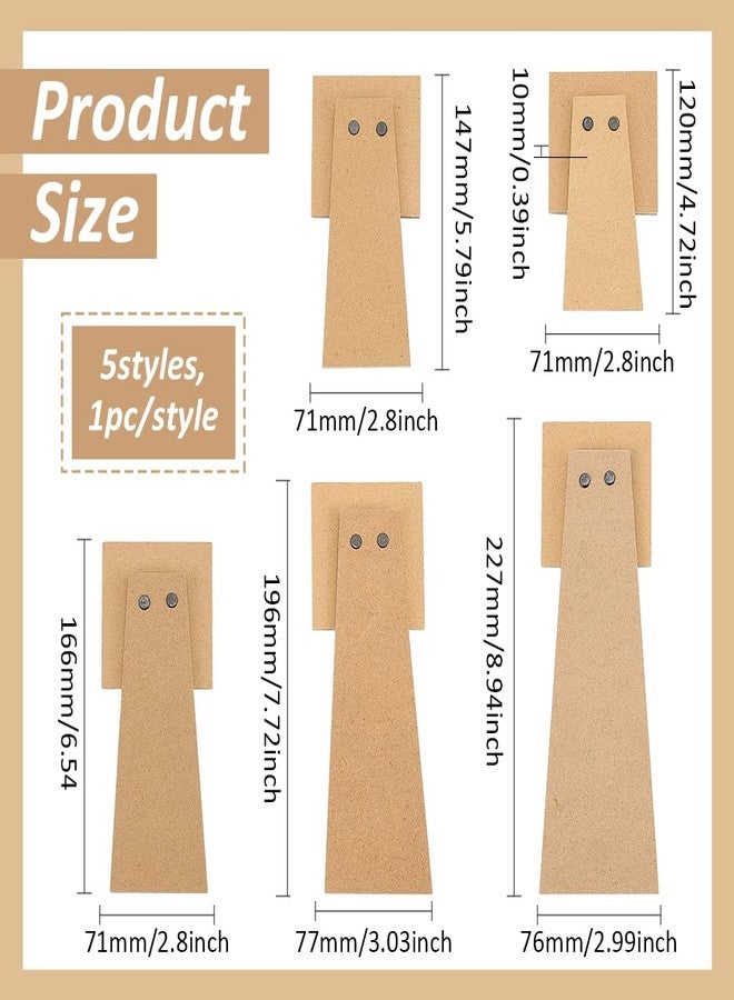BENECREAT 5 Pcs Easel Back, 5 Sizes Photo Frame Easel, Self-Adhesive Replacement Stand for Back of the Photo Frame - Image 2
