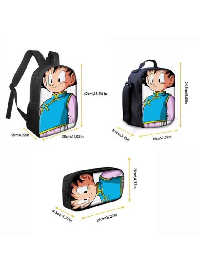 general Common universal printed backpack - three-piece backpack combination (available for students, children, friends on outings, mountain climbing, etc.) - Image 3