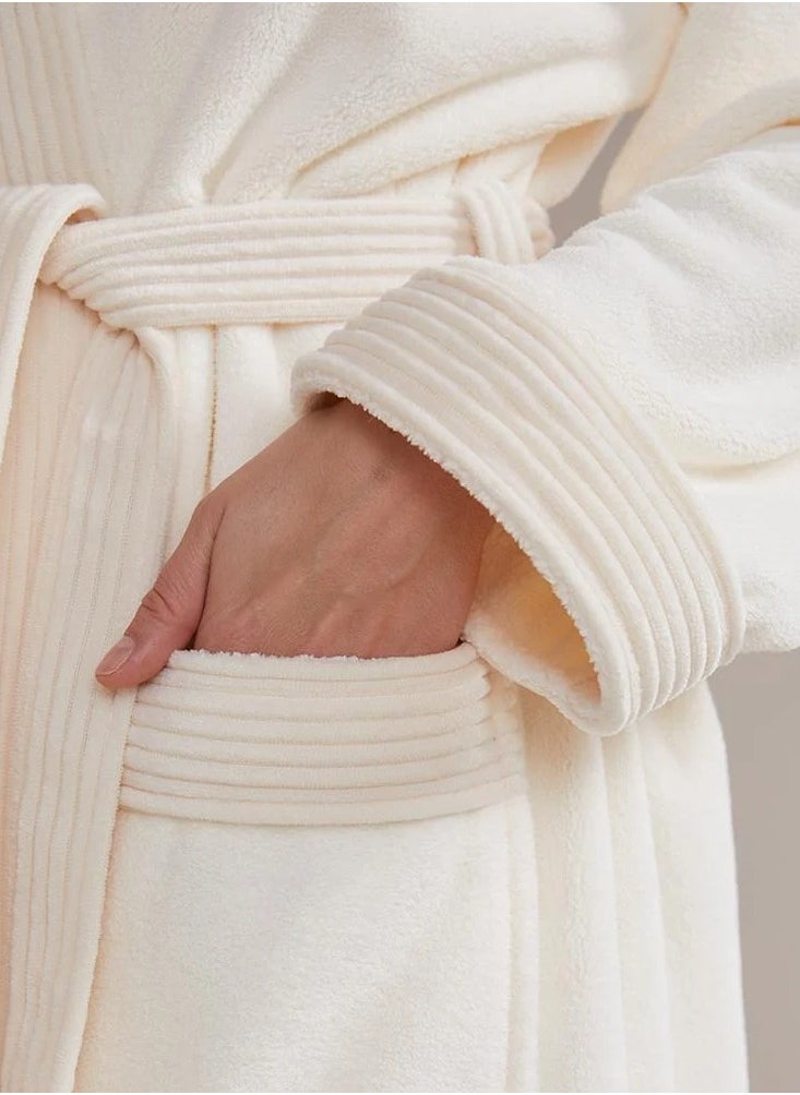 Reefi - Off White Modern Robe with A Cab Reefi  L - Image 1