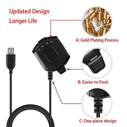 VFAN Charging Cable Clip Cord for Garmin Approach S4 GPS Golf Watch - Image 2