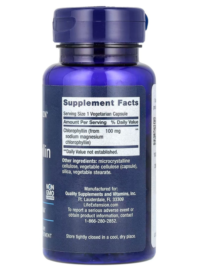 لايف إكستنشن، كلوروفيلين، 100 ملغ، 100 كبسولة نباتية - Image 2