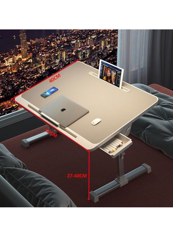 Green Tiger Laptop Desk with Tiltable Tabletop, Portable Laptop Table for Writting Reading, Height Adjustable Lap Desk with Foldable Legs for Sofa, Folding Food Tray Table, Small Lazy Table for Dinner TV on Bed - Image 5