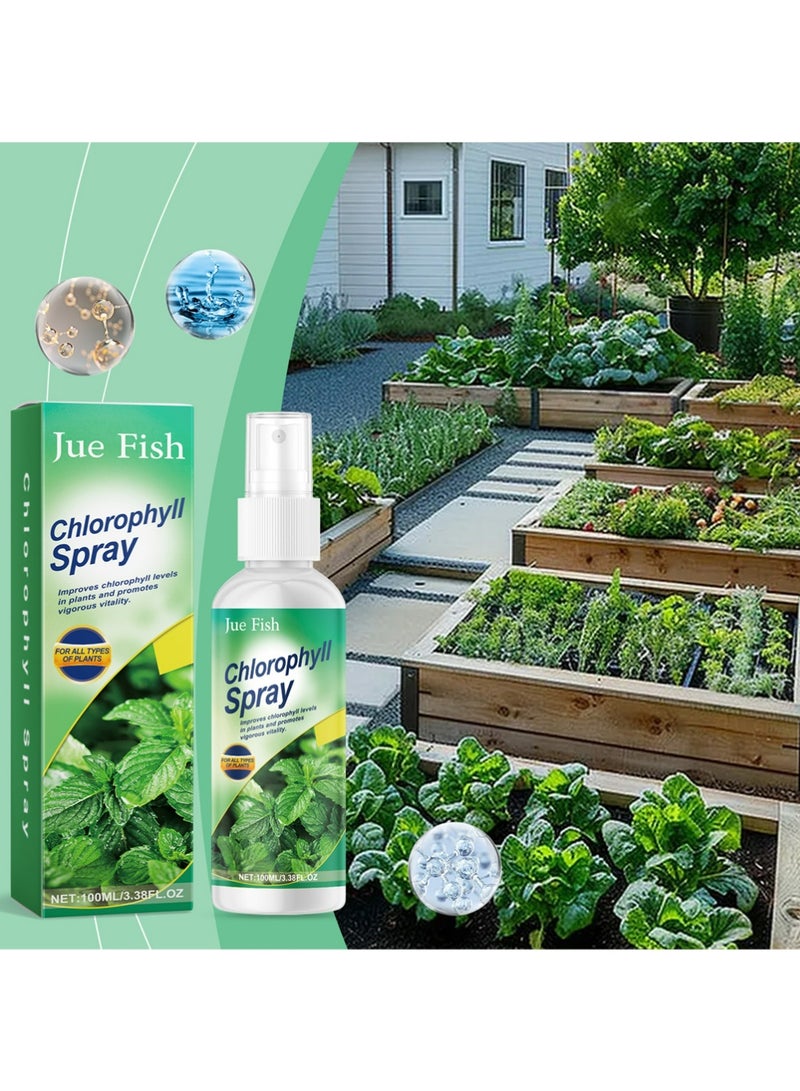 JUE FISH Chlorophyll Spray，Seedling And Cutting Growth Promoter Universal Whole Plant Nutrient Solution，Flowers，Plants，Fruits，Trees，Green Plants，Green Leaves - Image 1