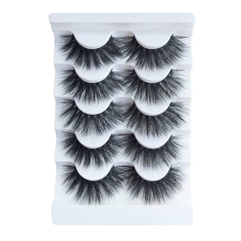 JIMIRE High Volume False Eyelashes Fluffy 3D Lashes Pack 5 Pairs - Image 4