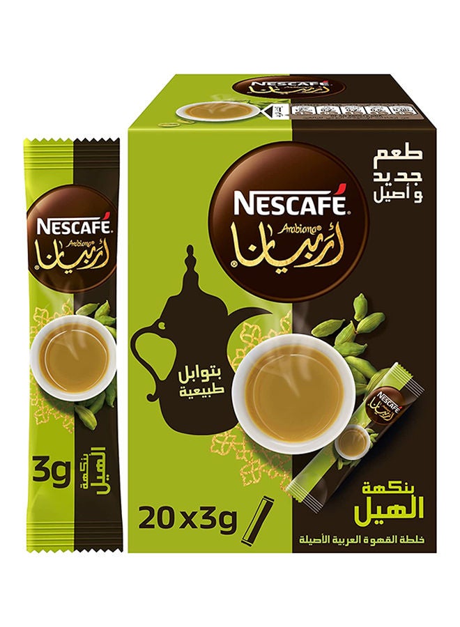 Nescafe Arabiana Instant Arabic Coffee With Cardamom 3grams Pack of 20 - Image 1