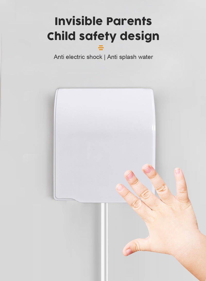هومار كيت عبوة من قطعتين من غطاء المقبس، واقي منفذ كهربائي آمن للأطفال، واقي مقاوم للماء لمفتاح الإضاءة لأمن منزل الطفل، غطاء مقبس أحادي الوضع من 86 نوعًا (أبيض) - Image 5