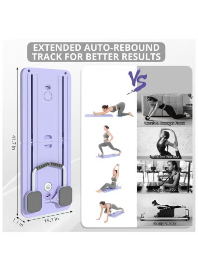 Multifunctional Foldable Pilates Reformer Board with Resistance Bands – Full-Body Home Workout Platform for Fat Burning, Core Training, and Body Toning – Portable Compact Fitness Board for Beginners & Advanced Users – Ideal for Strength, Balance & Flexibility
