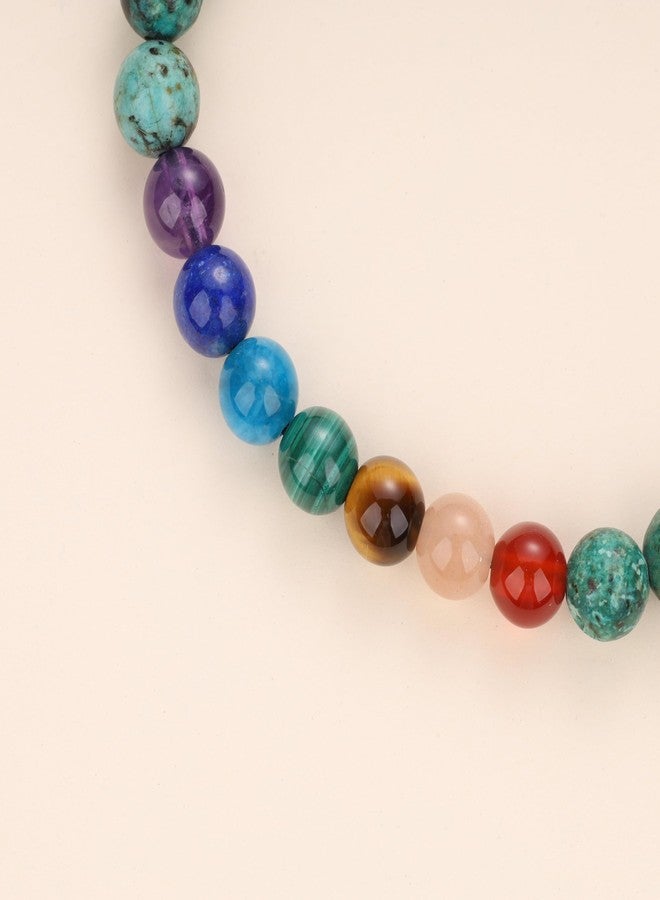 COAI Women's 7 Chakra Bracelet, African Turquoise Beaded Bracelet for Women - Image 4