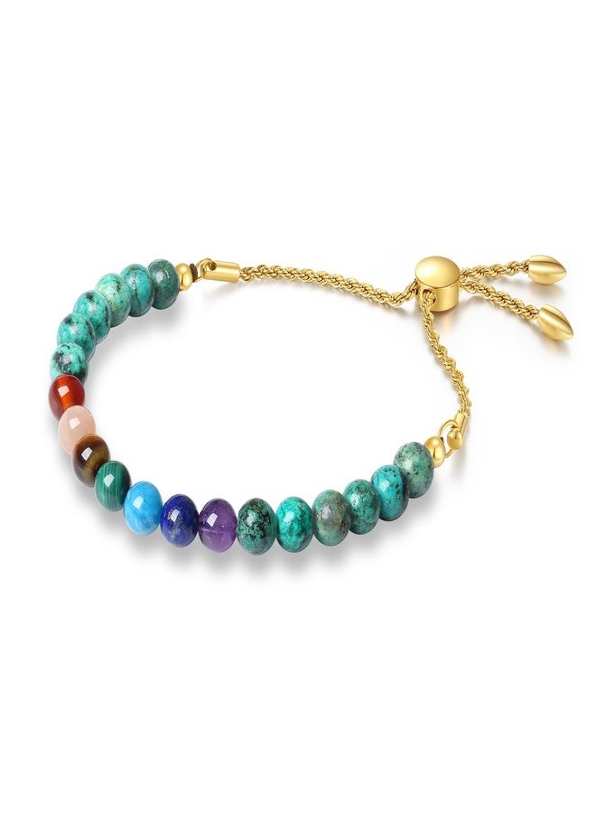 COAI Women's 7 Chakra Bracelet, African Turquoise Beaded Bracelet for Women - Image 1