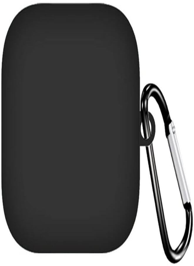 USTIYA USTIYA Case for Realme Buds Air 3S Case Silicone Protective Cover Case Anti-Shock with Keychain Carabiner Headphone Accessories (Black) 