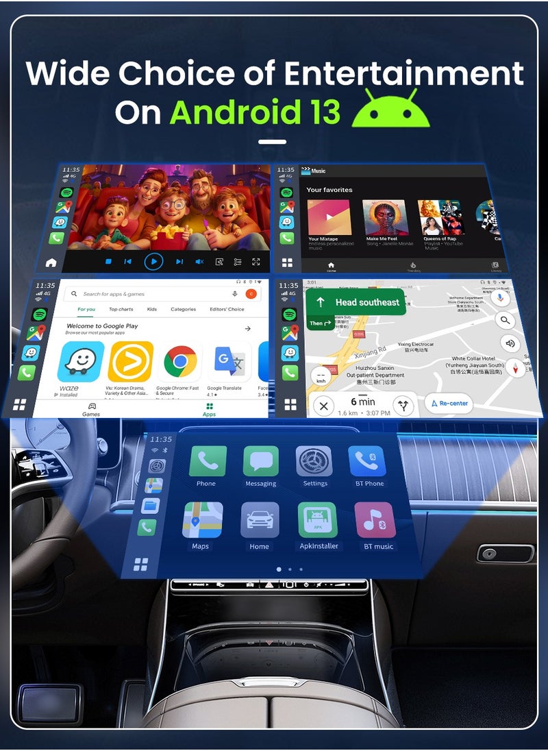Carlinkit - CarlinKit SM6125 CarPlay Ai Box 8-cores Android 13 TV Streaming Box for Car Wireless Carplay Android Auto Box 4G LTE WiFi 8GB+128GB - Image 1