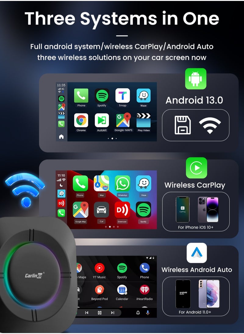 Carlinkit - CarlinKit SM6125 CarPlay Ai Box 8-cores Android 13 TV Streaming Box for Car Wireless Carplay Android Auto Box 4G LTE WiFi 8GB+128GB - Image 1