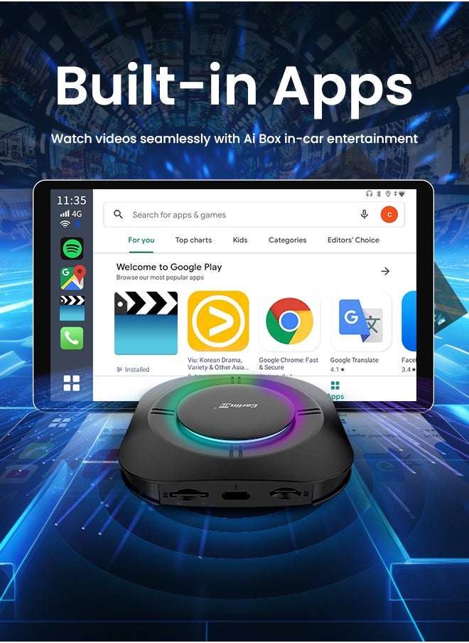 Carlinkit - CarlinKit SM6125 CarPlay Ai Box 8-cores Android 13 TV Streaming Box for Car Wireless Carplay Android Auto Box 4G LTE WiFi 8GB+128GB - Image 1