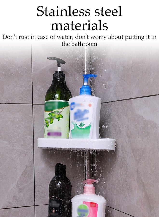 DUNISO Multifunctional Bathroom Shower Rack ,No Drilling,Stainless steel Shower storage Organizer with 4 shelves for Bathroom, Toilet, Kitchen (3.2 M) - Image 5