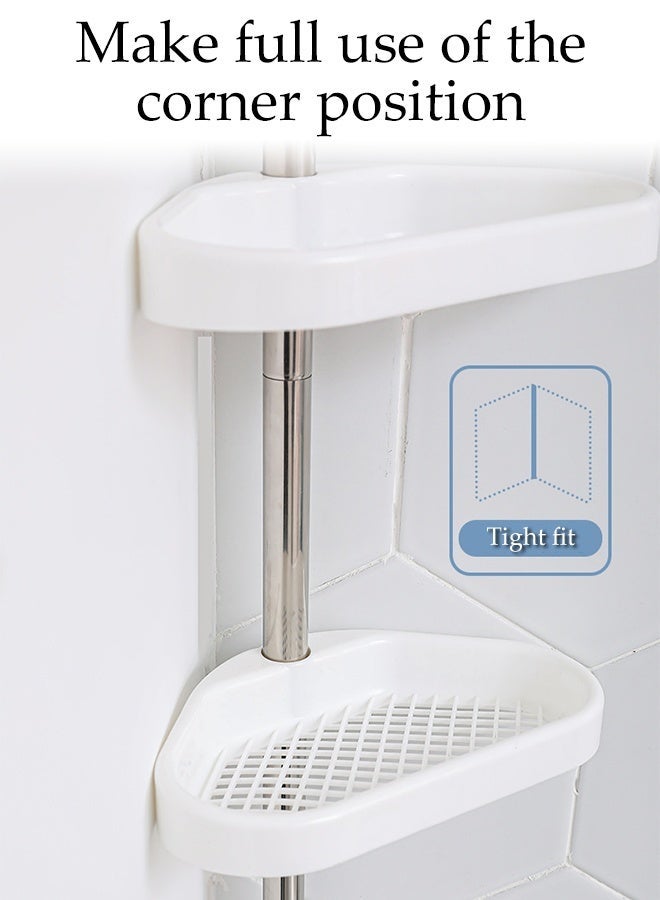 DUNISO Multifunctional Bathroom Shower Rack ,No Drilling,Stainless steel Shower storage Organizer with 4 shelves for Bathroom, Toilet, Kitchen (3.2 M) - Image 4