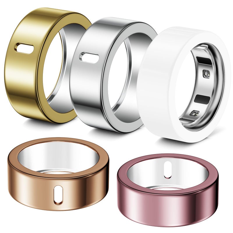 Hexasider 5 Pack Ring Cover Compatible with Oura Ring Gen 4/Oura Ring Gen 3 Horizon/Heritage, Abrasion-Resistant TPU Case for Oura Ring Protector Accessories for Oura Size 9 - Image 1