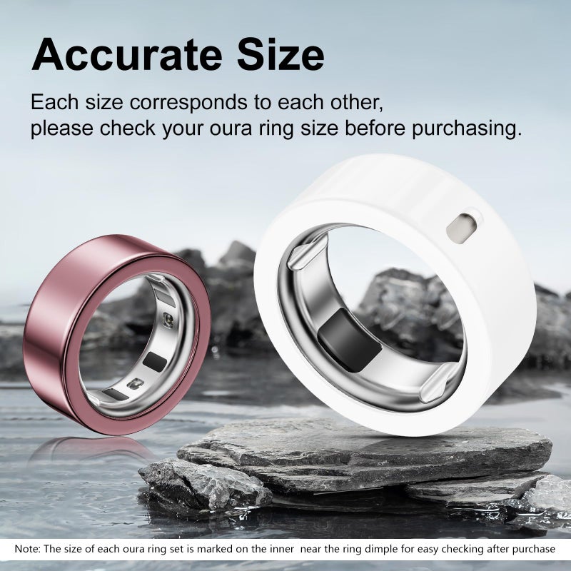 Hexasider 5 Pack Ring Cover Compatible with Oura Ring Gen 4/Oura Ring Gen 3 Horizon/Heritage, Abrasion-Resistant TPU Case for Oura Ring Protector Accessories for Oura Size 9 - Image 2