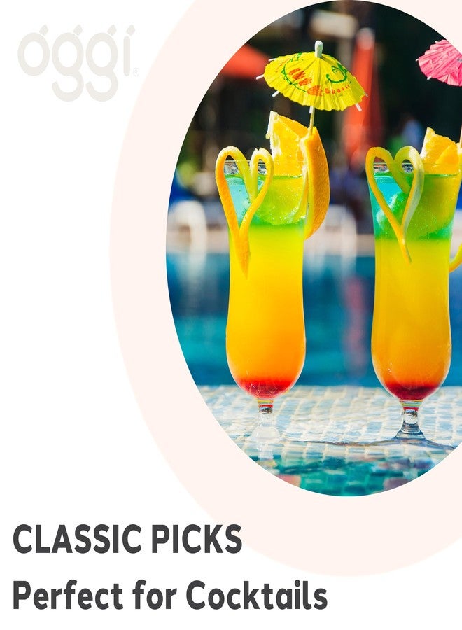 OGGI Cocktail Umbrellas for Drinks 20 pcs - Drink Umbrellas Cocktail Picks, Paper Drink Umbrellas, Mini Drink Umbrellas Toothpicks for Cocktails, 4.25" / 11cm - Image 4