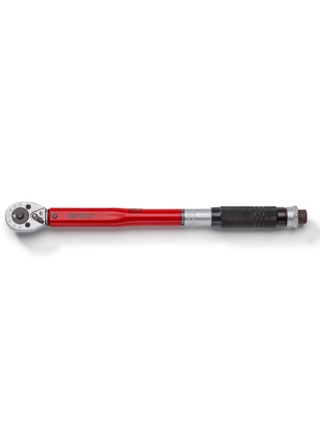 3/8" Torque Wrench 20–110Nm | Click-Type Torque Wrench with Angular Gauge | ±4% Accuracy | 24-Tooth Reversible Ratchet | DIN 3122 & ISO 6789 Certified