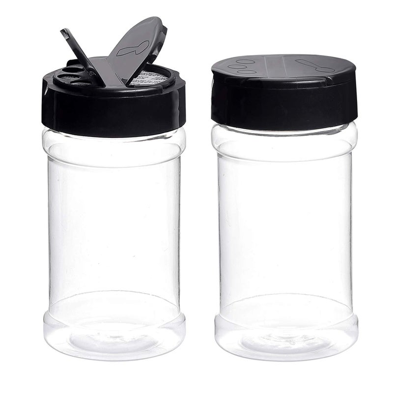 Dabacc Spice Bottles  Dabacc 20Pcs 7oz Clear Plastic Container Jars with Lids Labels for Kitchen Storing Spice Powders Dry Goods Peanut Butter BPA free - Image 2