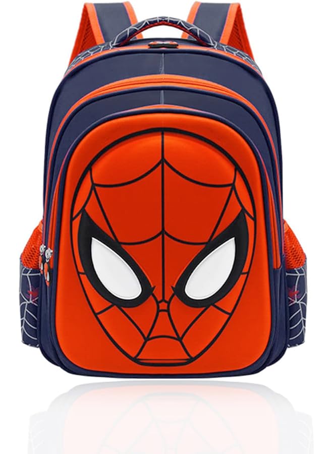 PROMASS حقيبة مدرسية للأولاد والبنات، حقيبة ظهر بوجه سبايدرمان مقاومة للماء، حقيبتان سفر مزدوجتان، حقيبة مدرسية هدايا للأطفال - Image 1